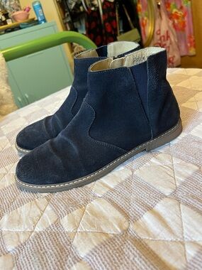 Mini Boden Navy Suede Chelsea Boots